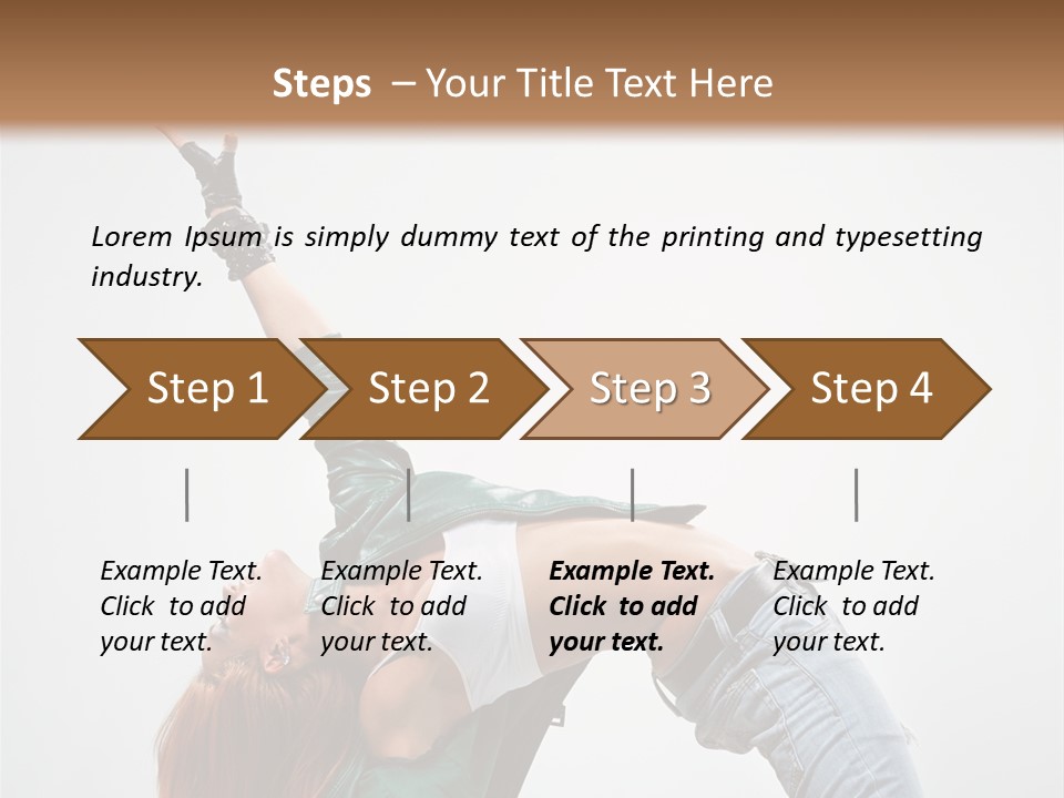 Fashion Aerobics Girl PowerPoint Template