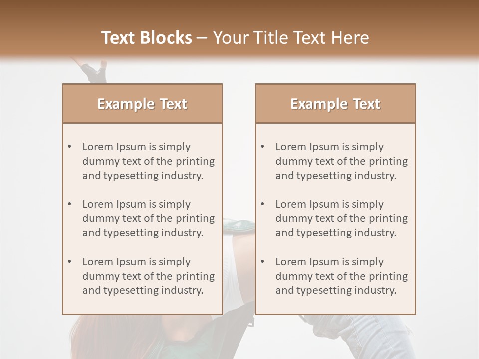 Fashion Aerobics Girl PowerPoint Template