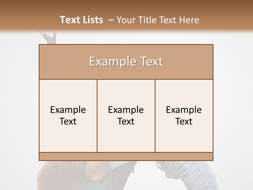 Fashion Aerobics Girl PowerPoint Template