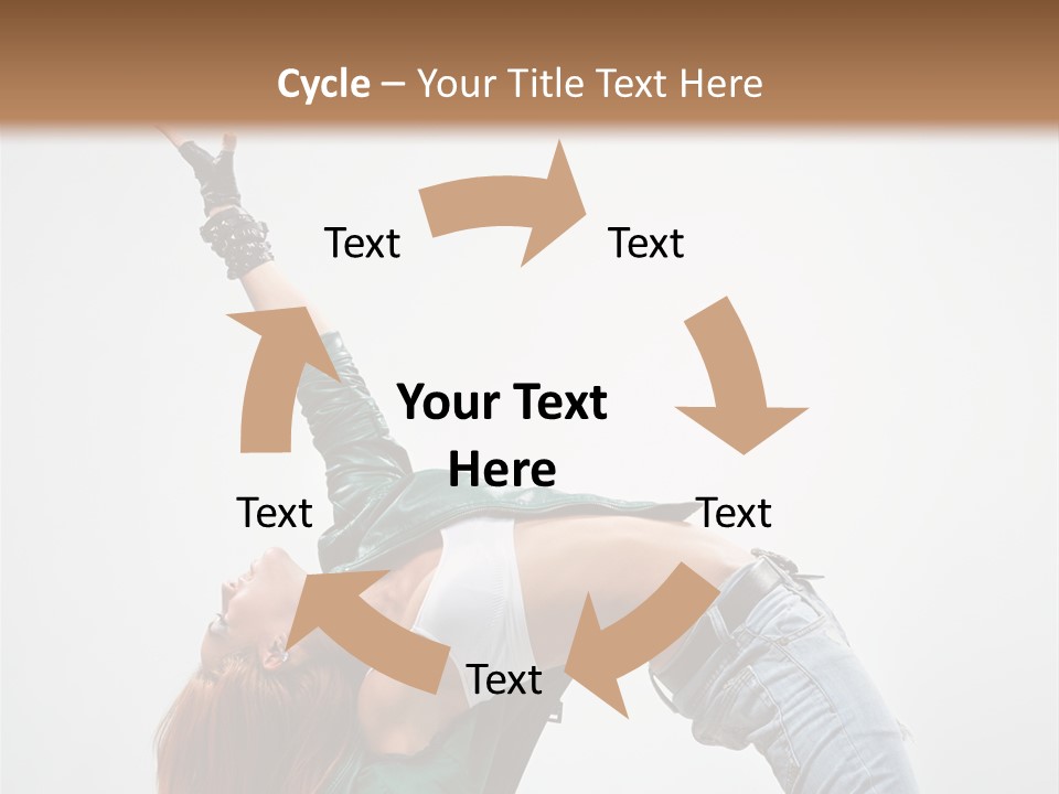 Fashion Aerobics Girl PowerPoint Template