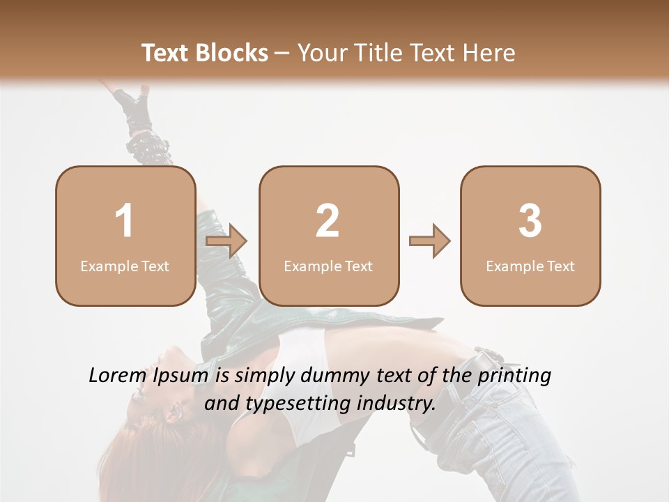 Fashion Aerobics Girl PowerPoint Template