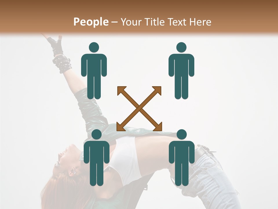 Fashion Aerobics Girl PowerPoint Template