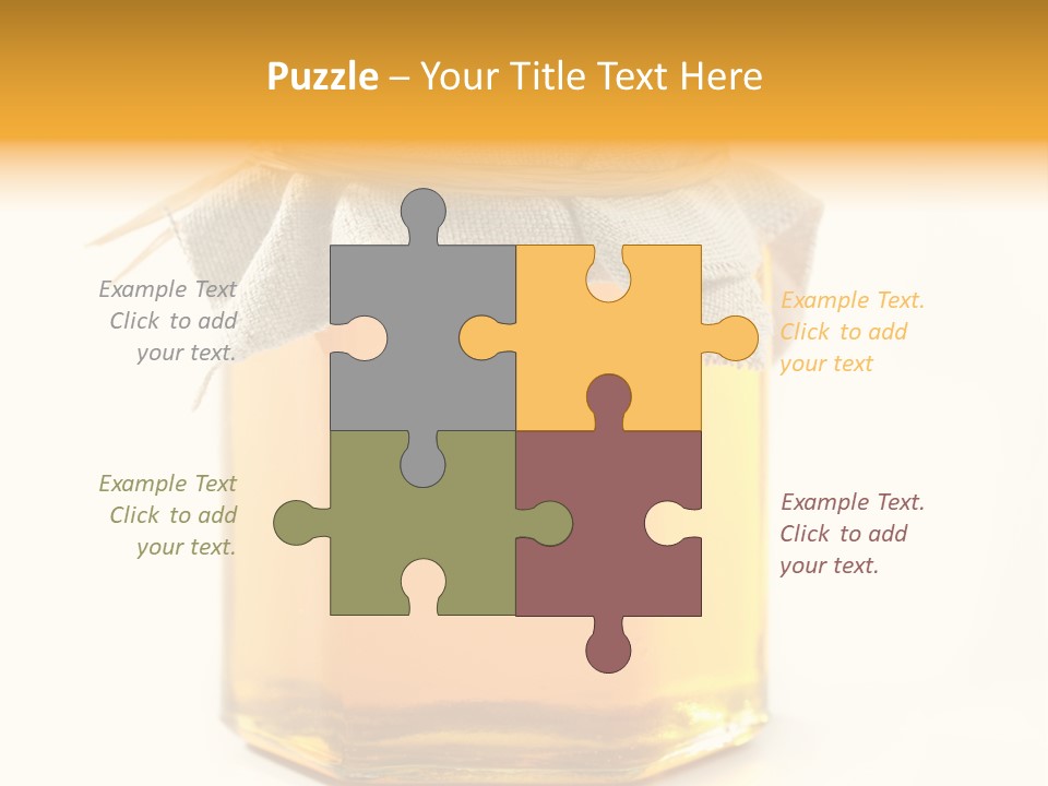 A Jar Of Honey Powerpoint Template Is Shown PowerPoint Template