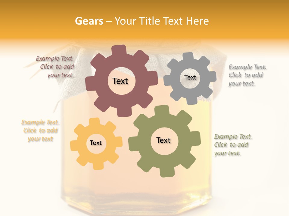 A Jar Of Honey Powerpoint Template Is Shown PowerPoint Template