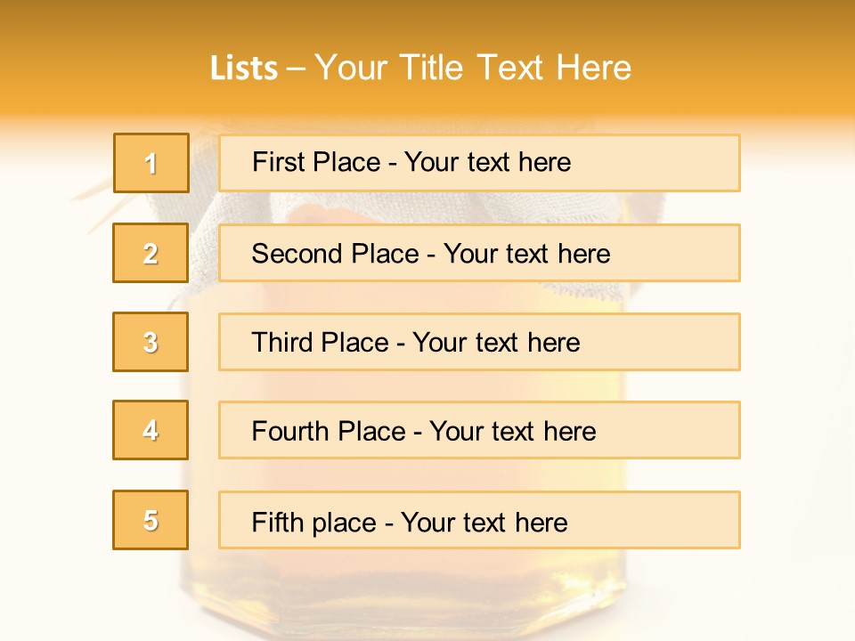 A Jar Of Honey Powerpoint Template Is Shown PowerPoint Template