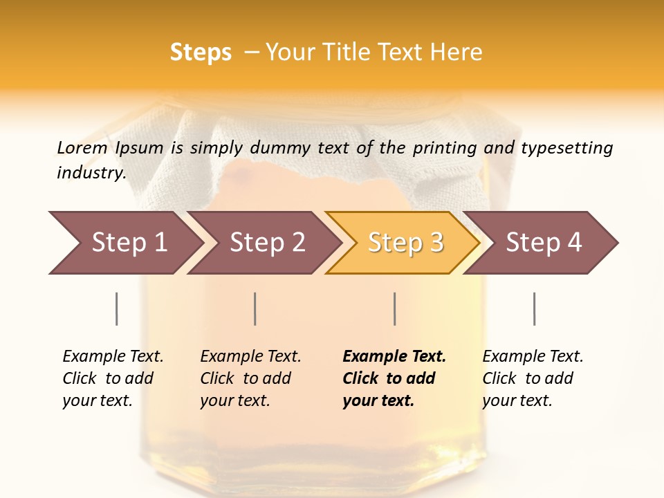 A Jar Of Honey Powerpoint Template Is Shown PowerPoint Template
