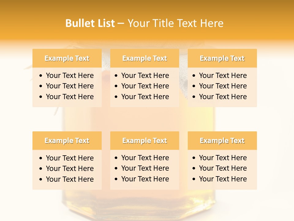 A Jar Of Honey Powerpoint Template Is Shown PowerPoint Template