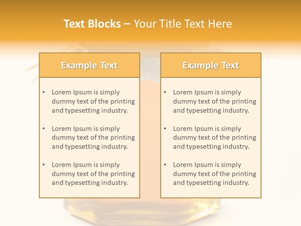 A Jar Of Honey Powerpoint Template Is Shown PowerPoint Template