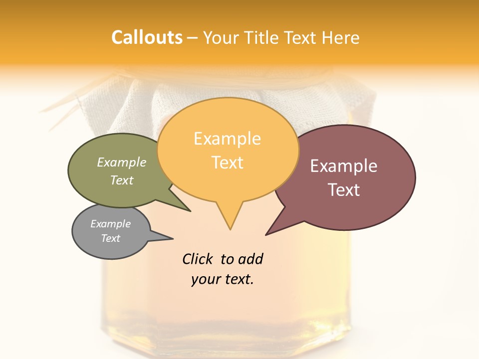 A Jar Of Honey Powerpoint Template Is Shown PowerPoint Template