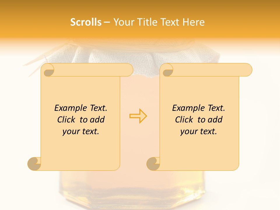 A Jar Of Honey Powerpoint Template Is Shown PowerPoint Template