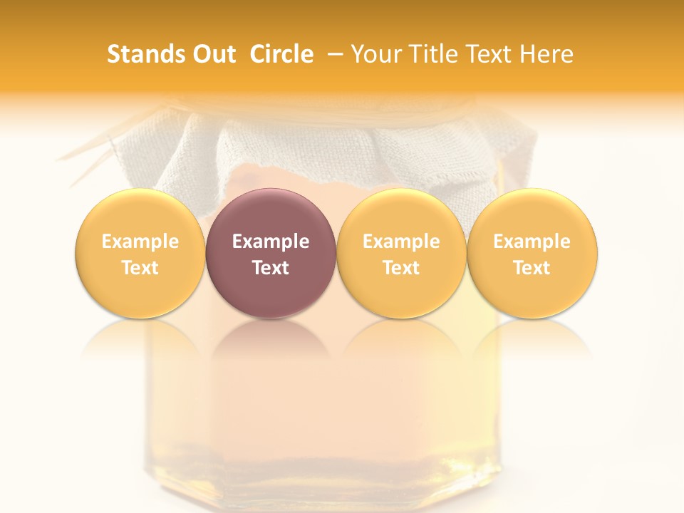 A Jar Of Honey Powerpoint Template Is Shown PowerPoint Template