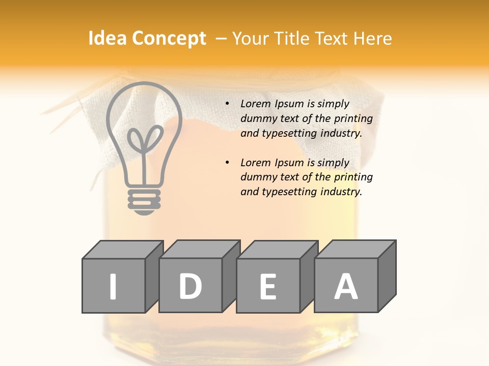 A Jar Of Honey Powerpoint Template Is Shown PowerPoint Template