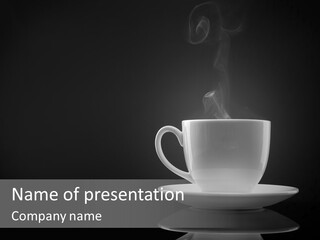 A Cup Of Coffee With Steam Coming Out Of It PowerPoint Template