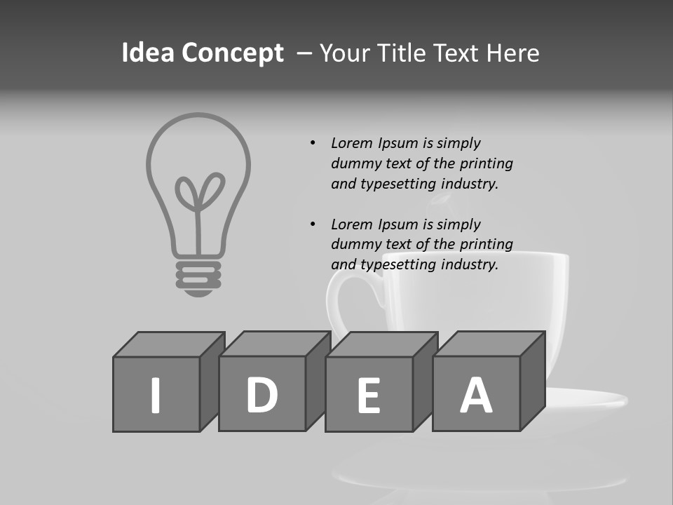 A Cup Of Coffee With Steam Coming Out Of It PowerPoint Template