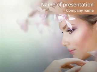 A Woman With A Flower In Her Hair PowerPoint Template