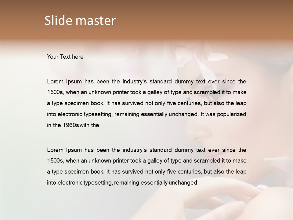 A Woman With A Flower In Her Hair PowerPoint Template