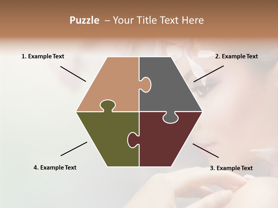 A Woman With A Flower In Her Hair PowerPoint Template