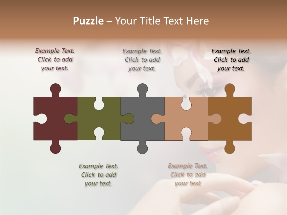 A Woman With A Flower In Her Hair PowerPoint Template