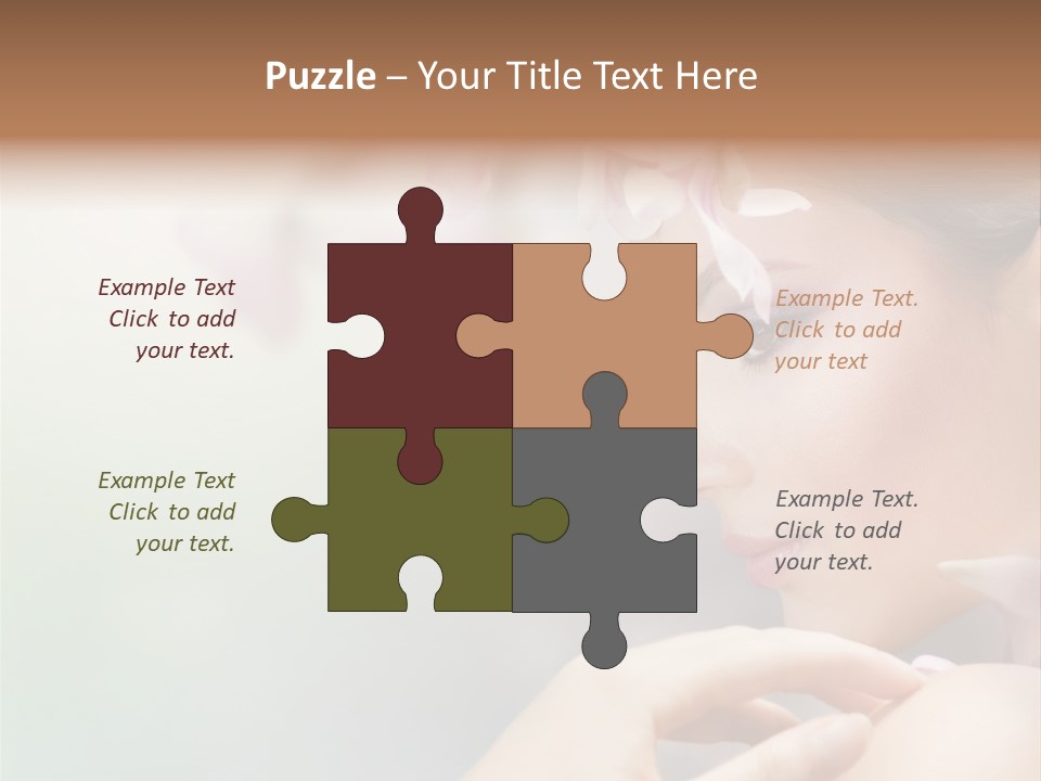 A Woman With A Flower In Her Hair PowerPoint Template