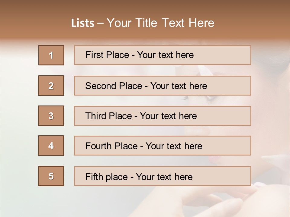 A Woman With A Flower In Her Hair PowerPoint Template