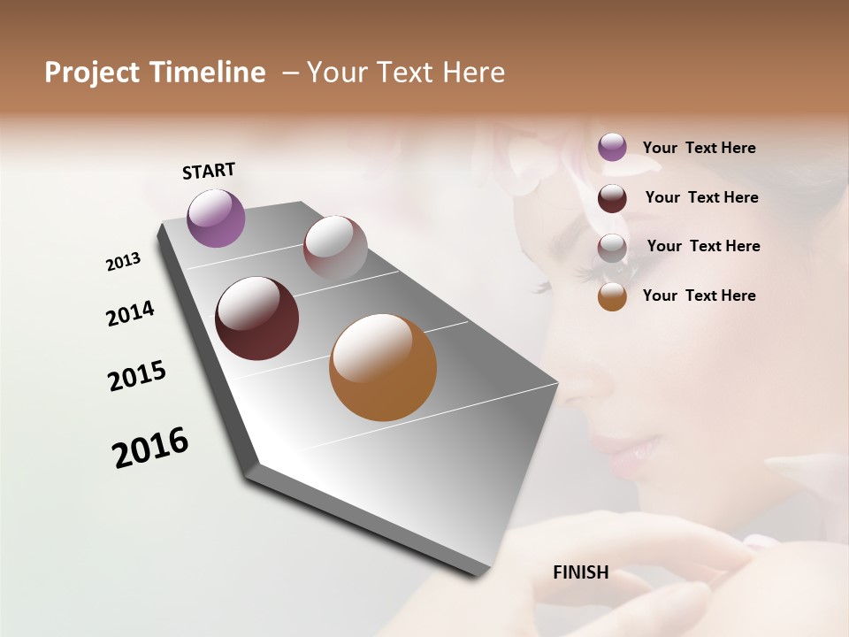 A Woman With A Flower In Her Hair PowerPoint Template