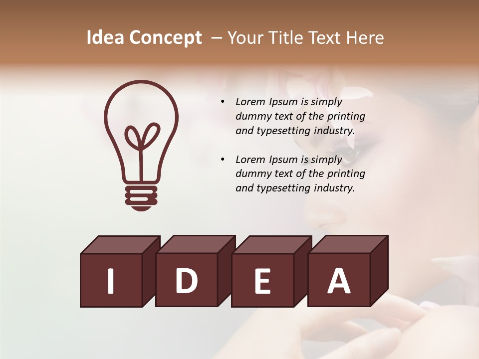 A Woman With A Flower In Her Hair PowerPoint Template