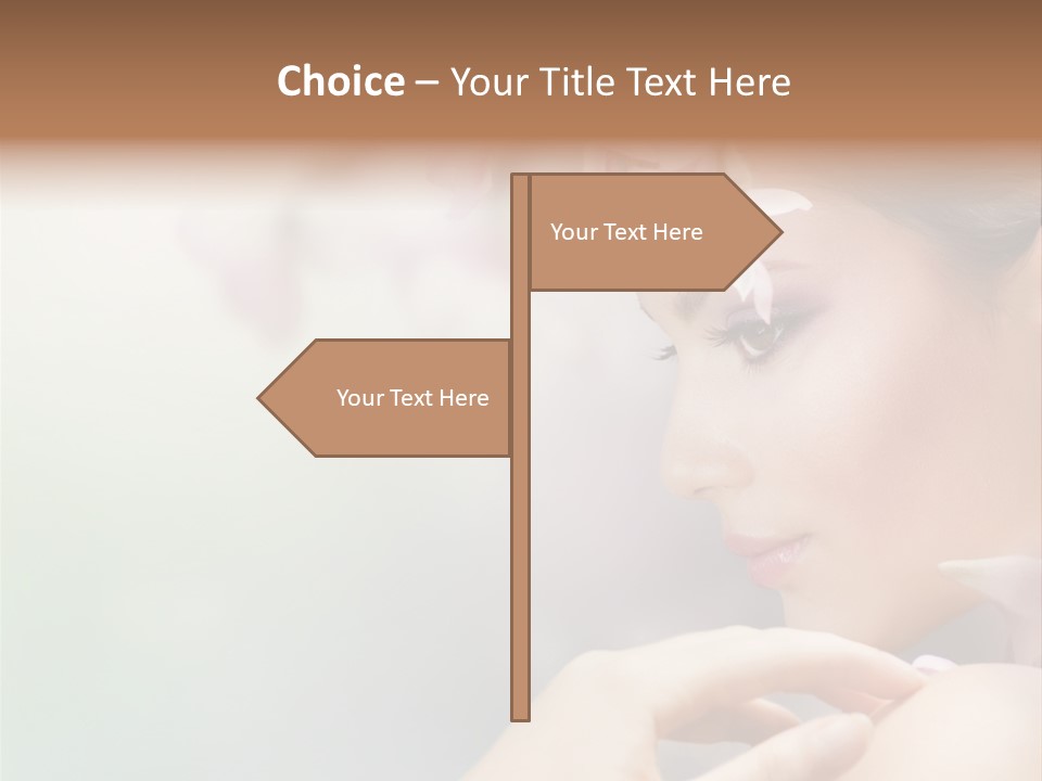 A Woman With A Flower In Her Hair PowerPoint Template