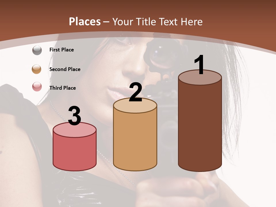 A Woman Holding A Gun In Her Hand PowerPoint Template