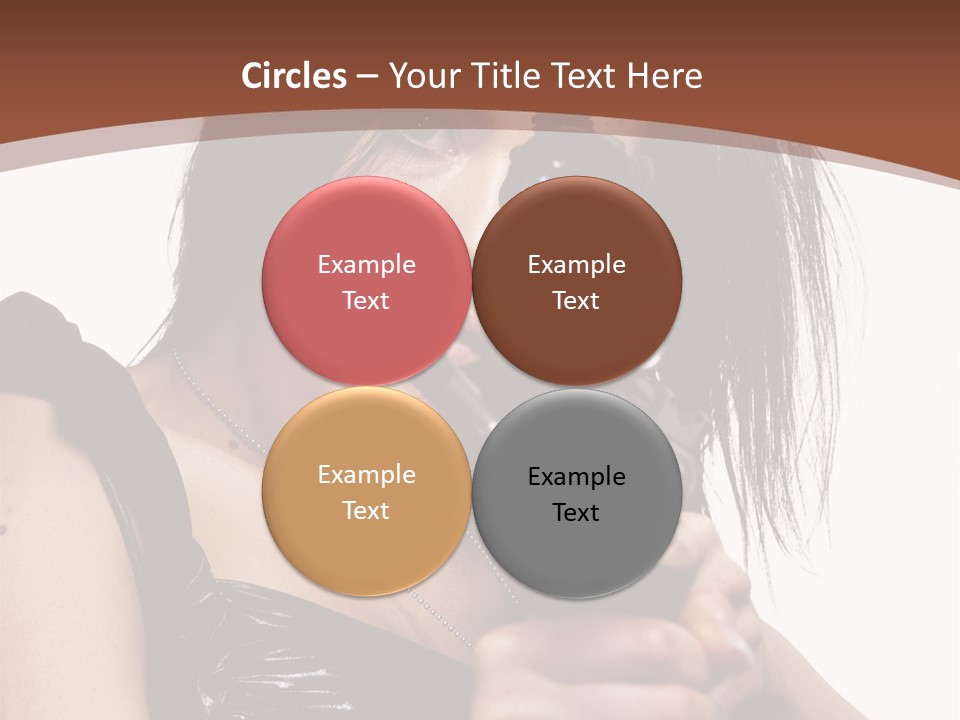 A Woman Holding A Gun In Her Hand PowerPoint Template