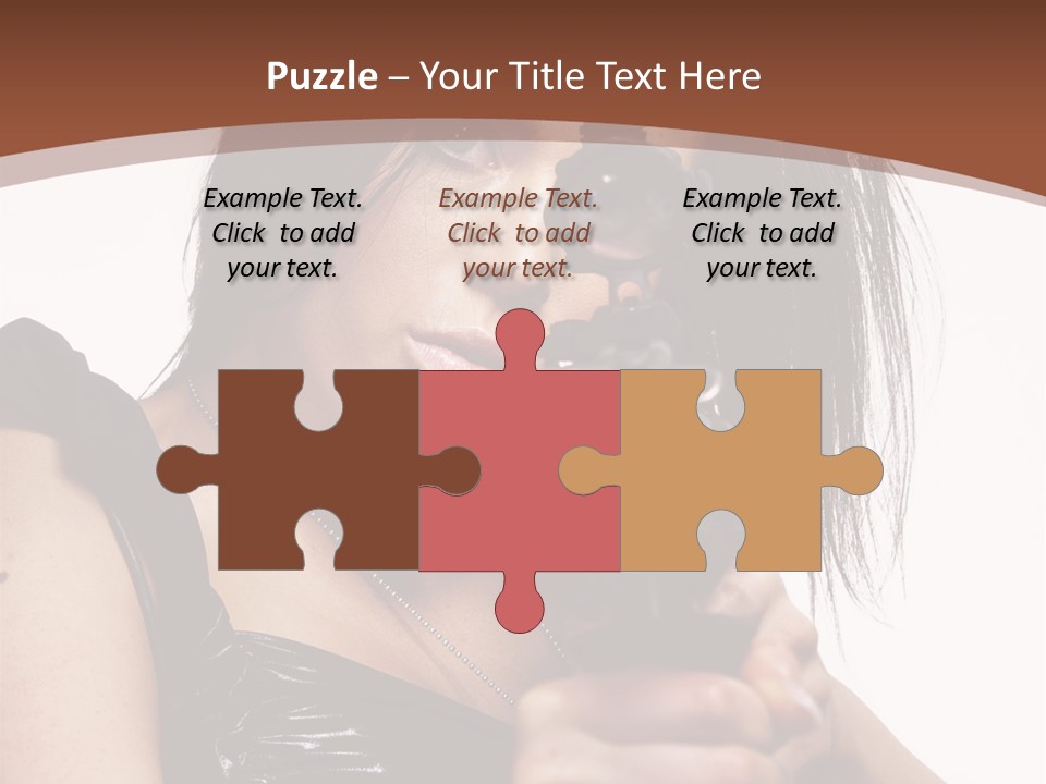 A Woman Holding A Gun In Her Hand PowerPoint Template