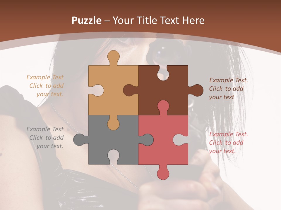 A Woman Holding A Gun In Her Hand PowerPoint Template