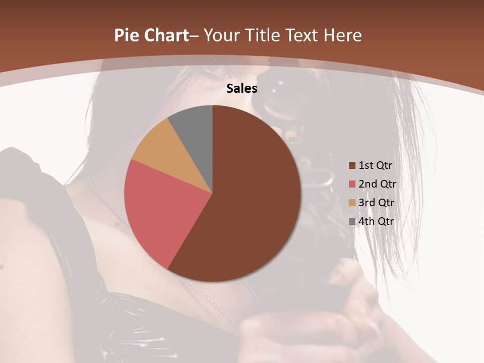 A Woman Holding A Gun In Her Hand PowerPoint Template