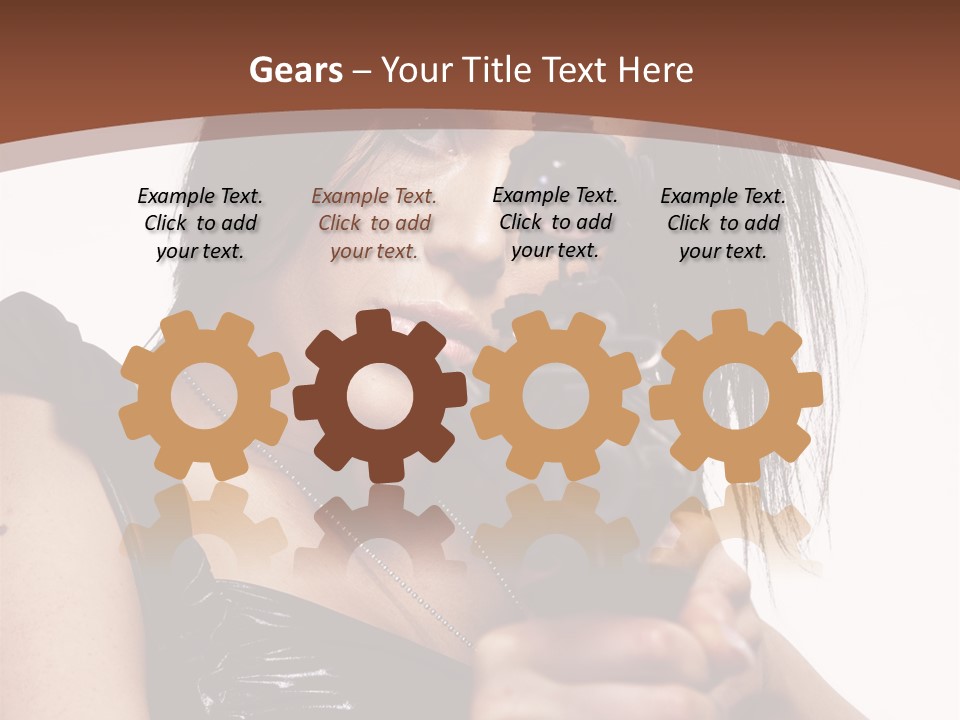 A Woman Holding A Gun In Her Hand PowerPoint Template