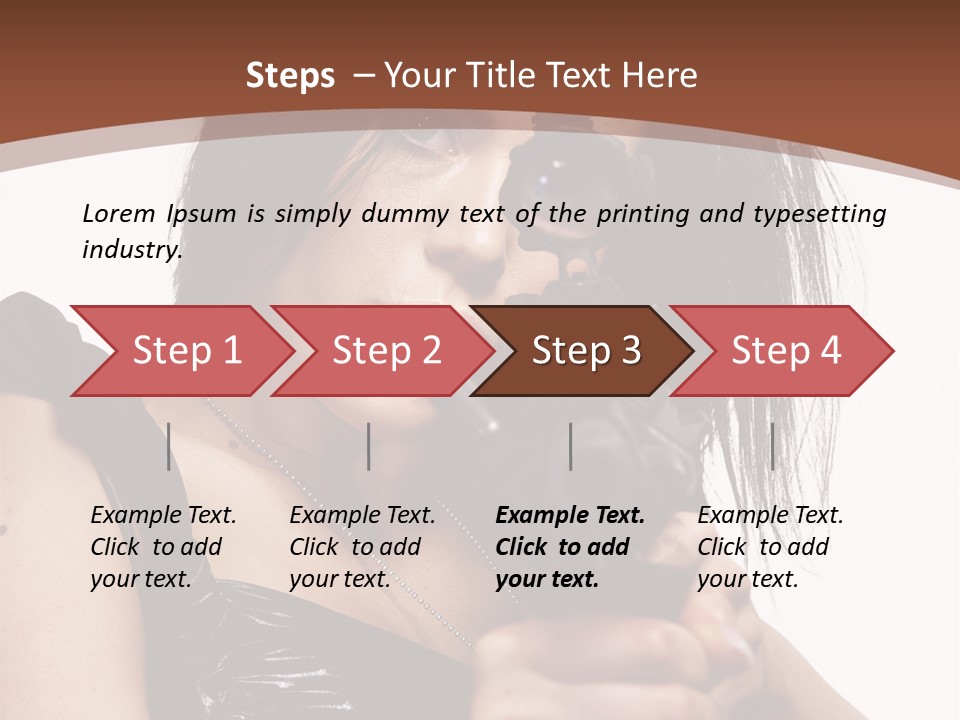 A Woman Holding A Gun In Her Hand PowerPoint Template
