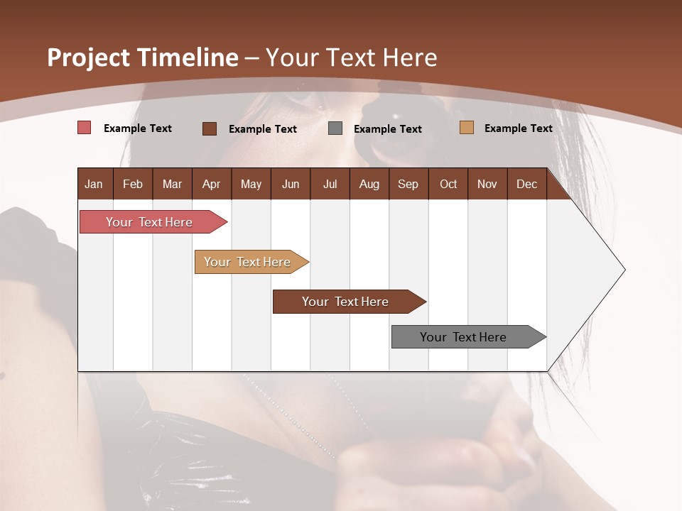 A Woman Holding A Gun In Her Hand PowerPoint Template