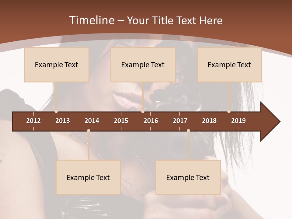 A Woman Holding A Gun In Her Hand PowerPoint Template