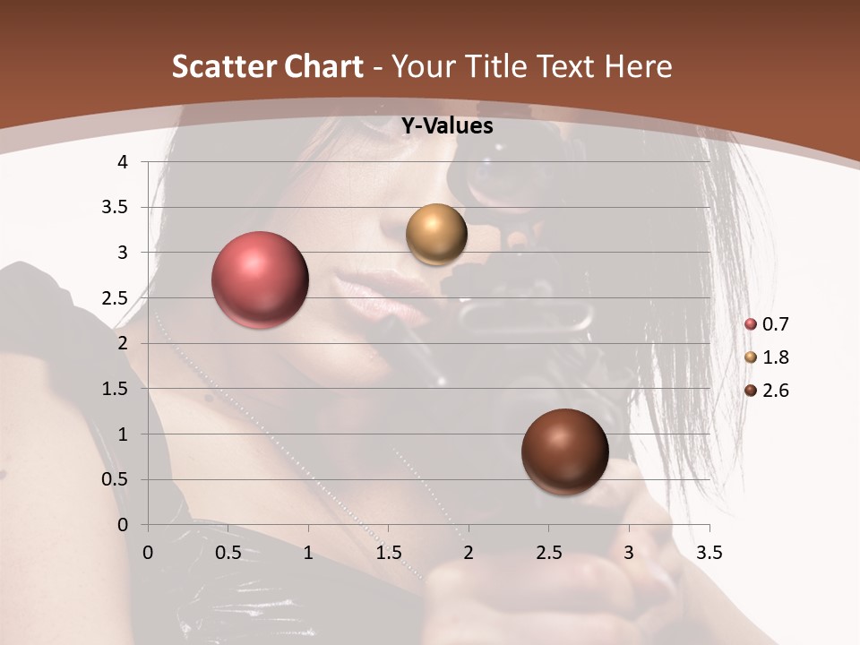 A Woman Holding A Gun In Her Hand PowerPoint Template