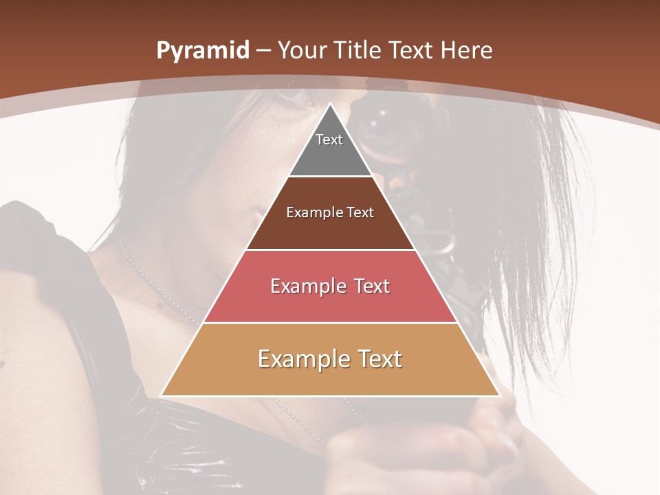 A Woman Holding A Gun In Her Hand PowerPoint Template