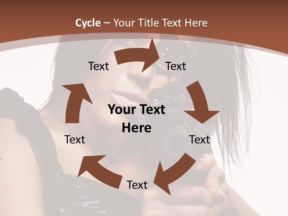 A Woman Holding A Gun In Her Hand PowerPoint Template