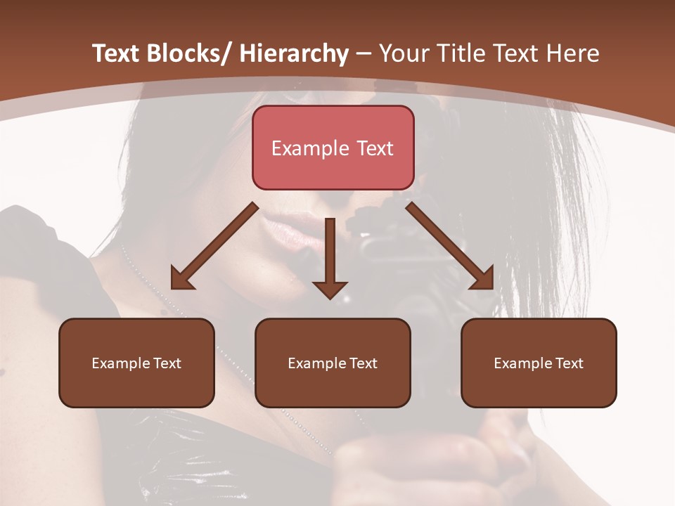 A Woman Holding A Gun In Her Hand PowerPoint Template