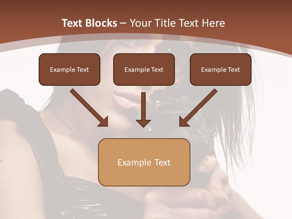 A Woman Holding A Gun In Her Hand PowerPoint Template