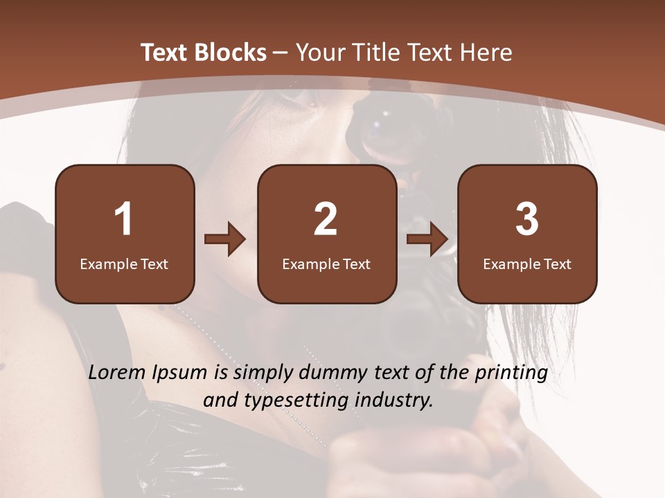 A Woman Holding A Gun In Her Hand PowerPoint Template