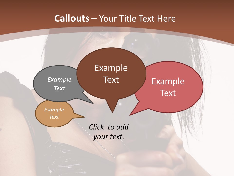 A Woman Holding A Gun In Her Hand PowerPoint Template