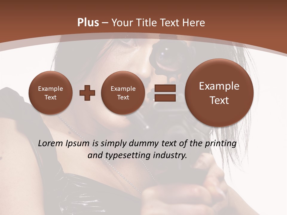 A Woman Holding A Gun In Her Hand PowerPoint Template
