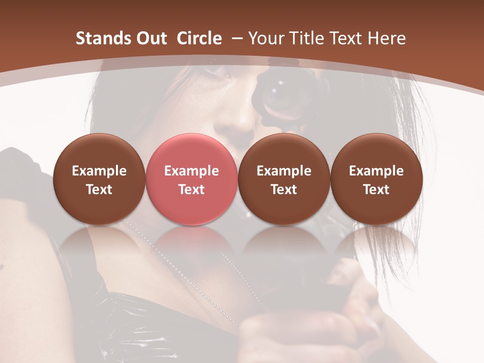 A Woman Holding A Gun In Her Hand PowerPoint Template