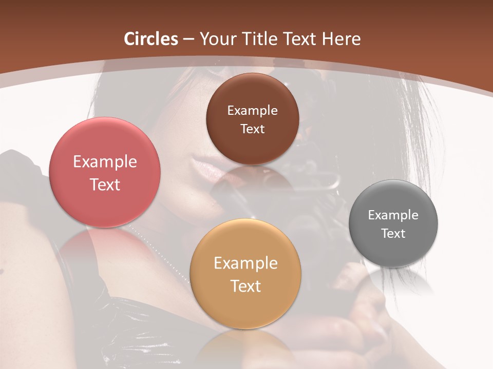 A Woman Holding A Gun In Her Hand PowerPoint Template