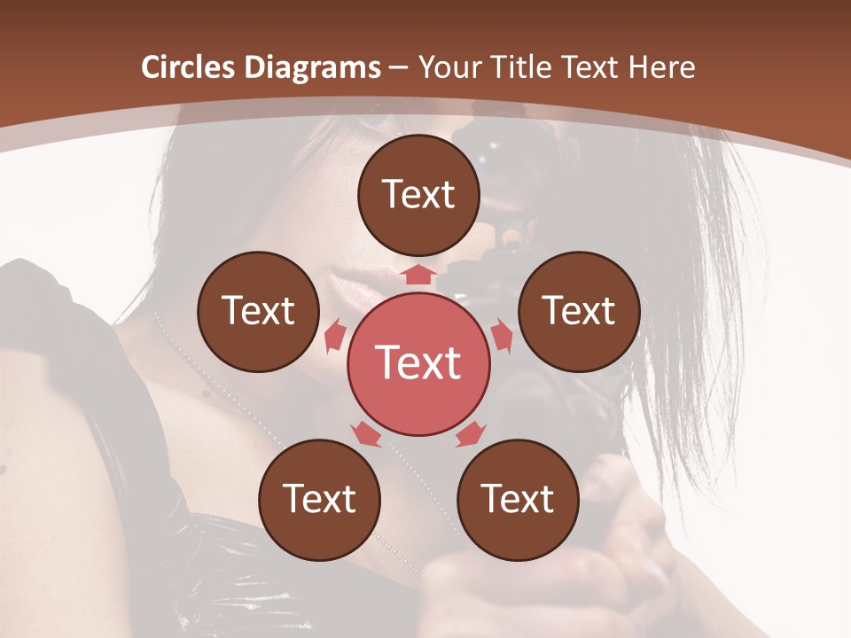 A Woman Holding A Gun In Her Hand PowerPoint Template