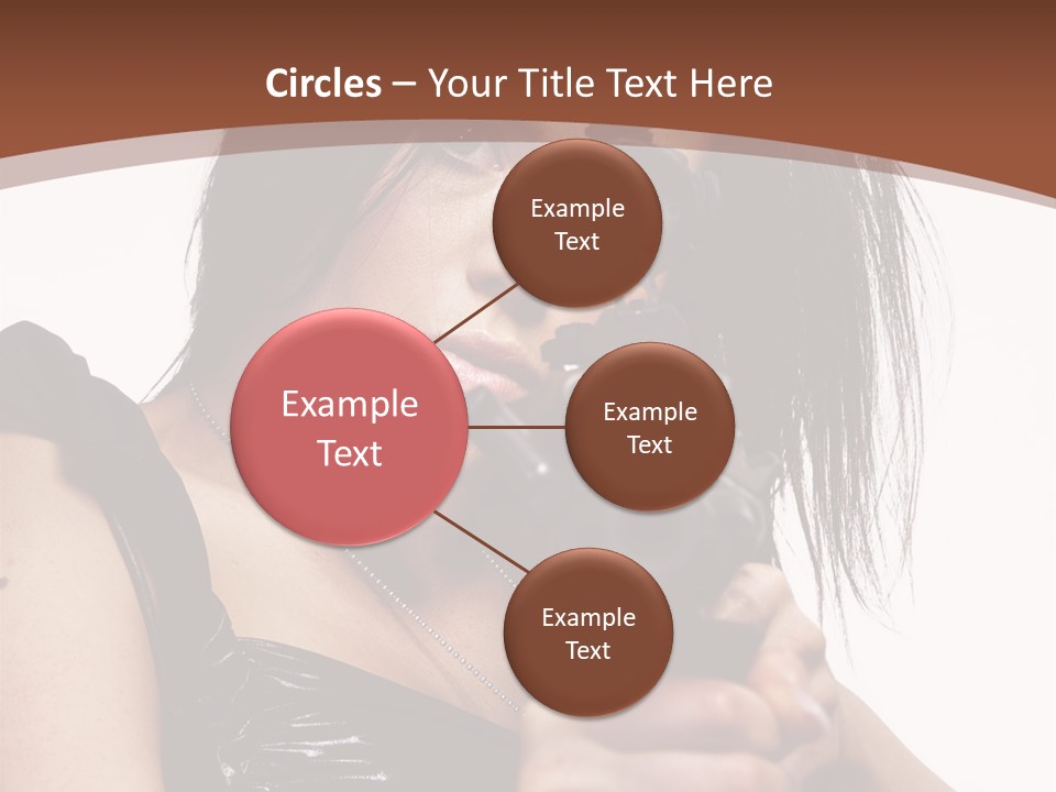 A Woman Holding A Gun In Her Hand PowerPoint Template