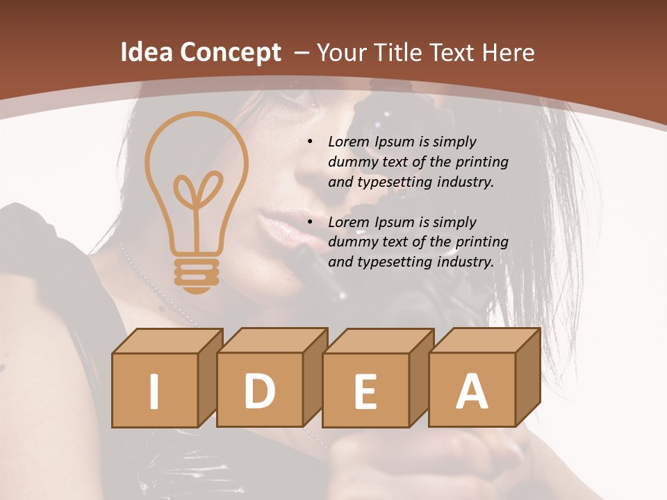 A Woman Holding A Gun In Her Hand PowerPoint Template