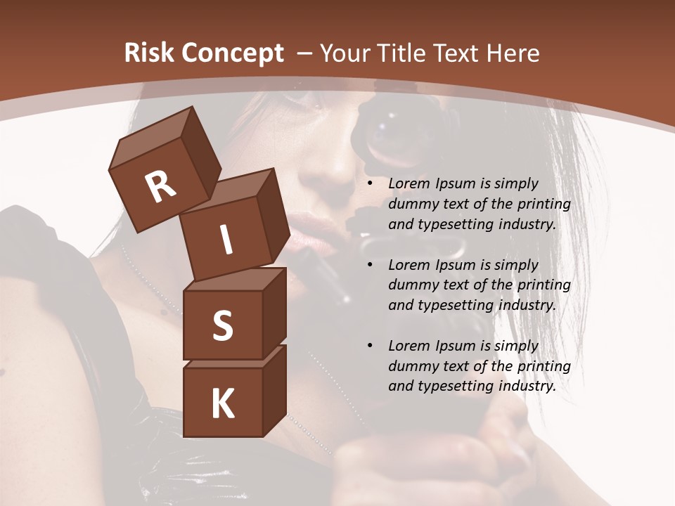 A Woman Holding A Gun In Her Hand PowerPoint Template